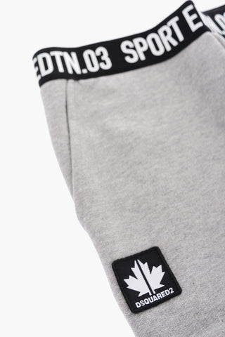 pantaloni jogger con banda logata in vita