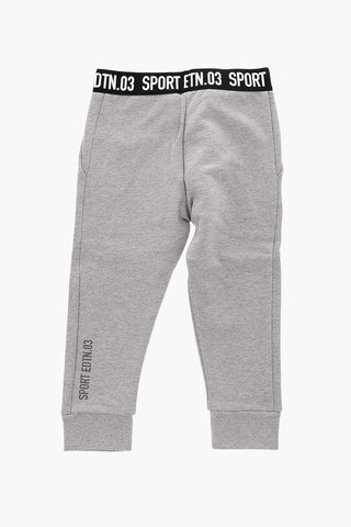 pantaloni jogger con banda logata in vita