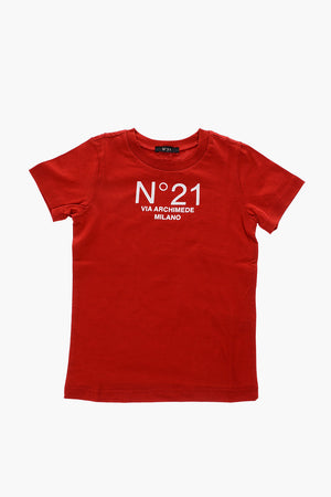 crew-neck t-shirt with printed logo