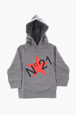 hooded sweatshirt with print on the front