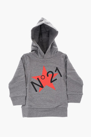 hooded sweatshirt with print on the front