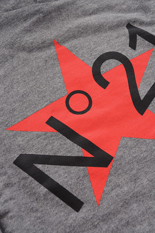 hooded sweatshirt with print on the front