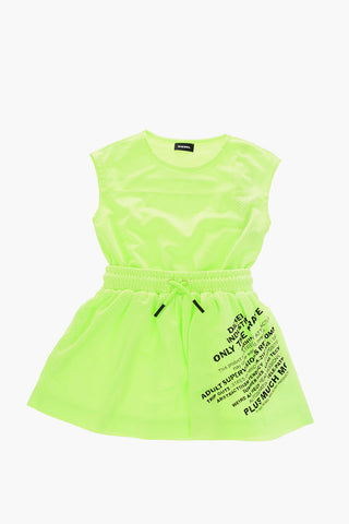 perfored DARPEL dress with drawstring waist