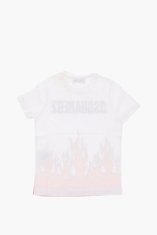 crew-neck RELAX t-shirt with flames print