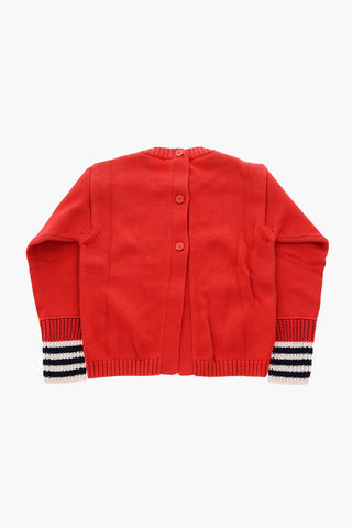 maglia girocollo con chiusura sul retro