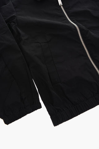 full zip outerwear jacket with print on the back