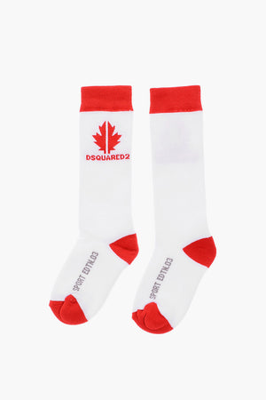 embroidered cotton stretch socks