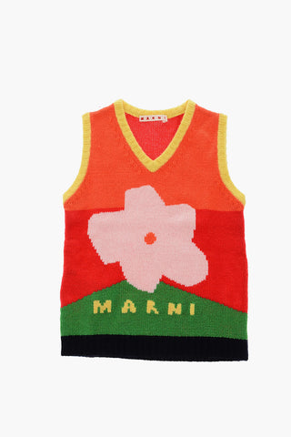 sleeveless sweater with V-neck