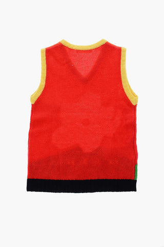 sleeveless sweater with V-neck