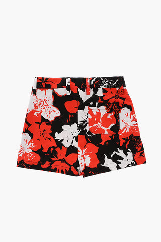 floral printed stretch cotton shorts
