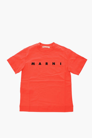 t-shirt girocollo con stampa logo