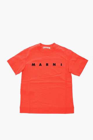 crew-neck t-shirt with logo print