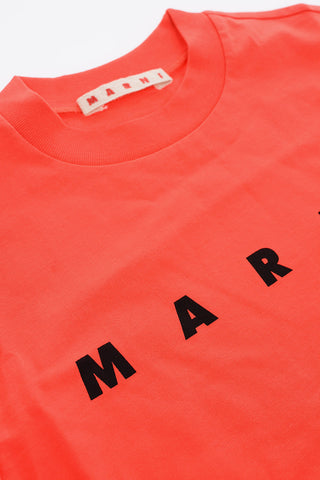 crew-neck t-shirt with logo print