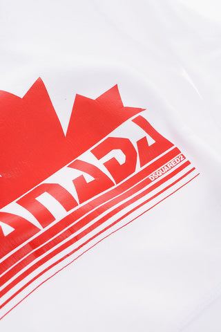 crew-neck sweatshirt with print on the front