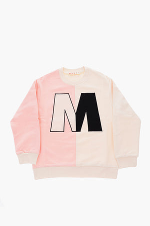 crew-neck sweatshirt with front embroidery