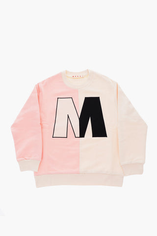 crew-neck sweatshirt with front embroidery