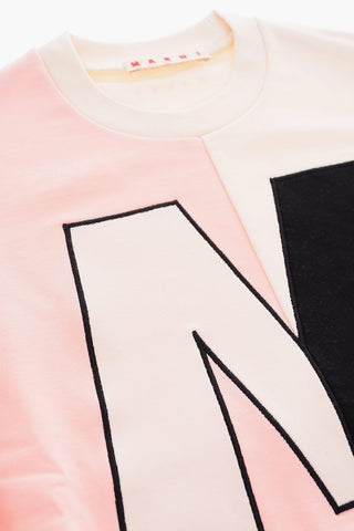 crew-neck sweatshirt with front embroidery