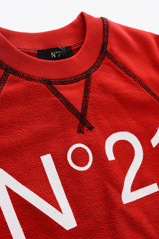 crew-neck sweatshirt with logo print