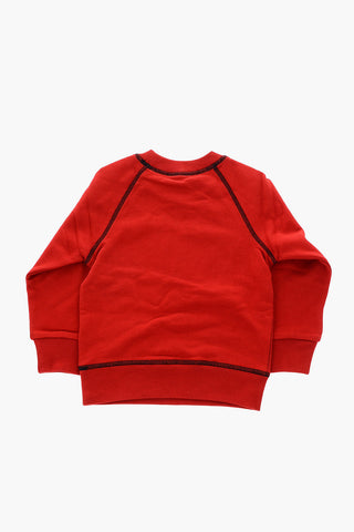 crew-neck sweatshirt with logo print