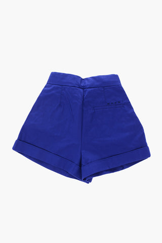 double pleated shorts with Cuffed Hem