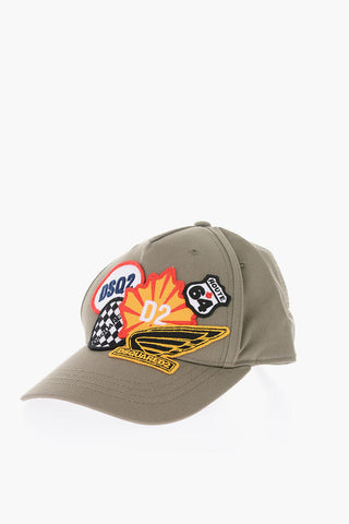 cappello baseball a tinta unita con toppe