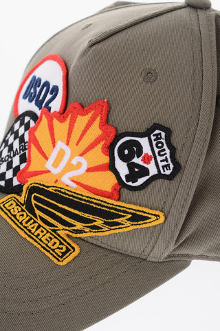 cappello baseball a tinta unita con toppe