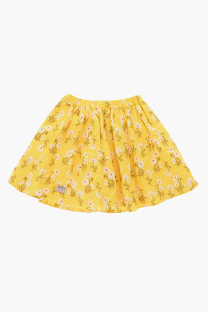 floral printed pleated skirt