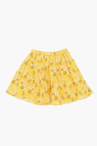 floral printed pleated skirt