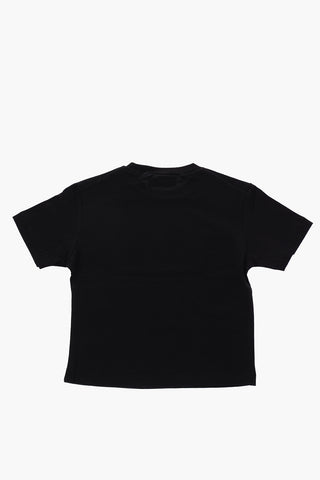 crew-neck t-shirt with rainbow logo-print