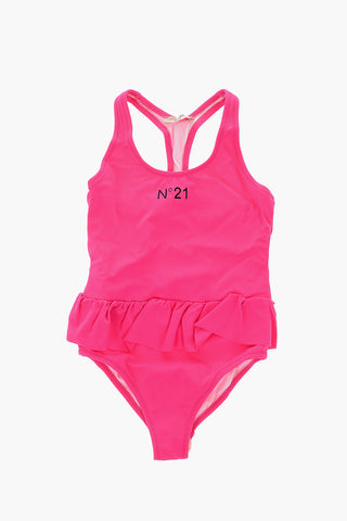 costume da bagno intero a tinta unita