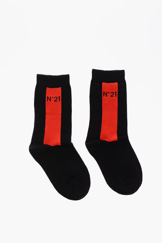 contrasting bands socks