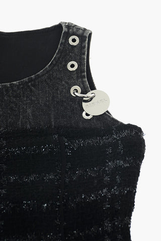 sleeveless DNAKELLA dress with denim details