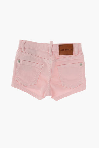 stretch denim shorts