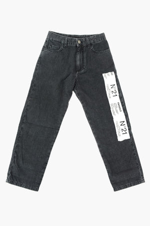 jeans with side print