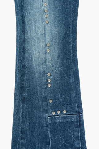 Denim Washed Out D-EBBEY-J SP2 boot cut jeans with studs