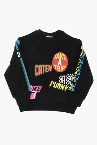 printed crew-neck sweatshirt