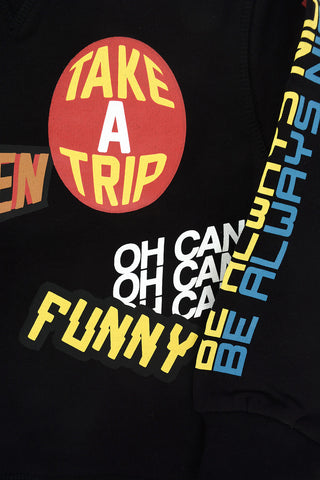 printed crew-neck sweatshirt