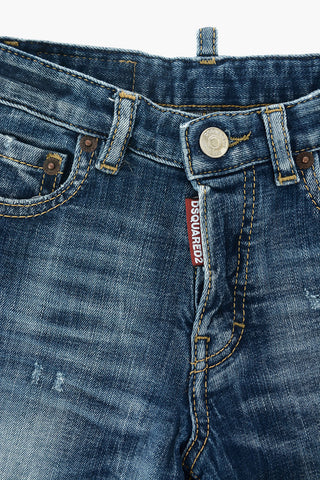 stretch denim shorts