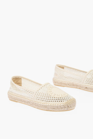 Mesh Espadrilles with Logoed Patch