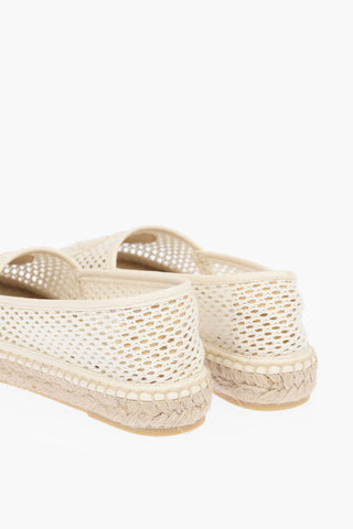 Mesh Espadrilles with Logoed Patch