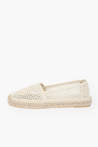 Mesh Espadrilles with Logoed Patch