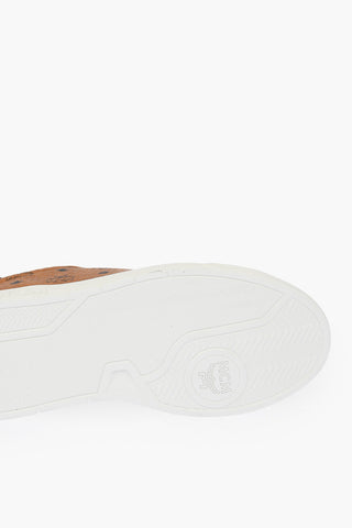 Leather Sneakers with All-Over Monogram Print