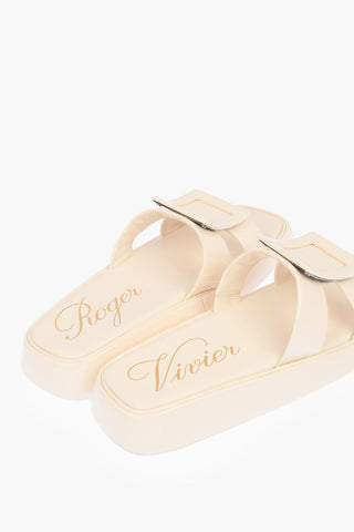 Patent Leather Slides with Coated Buckle