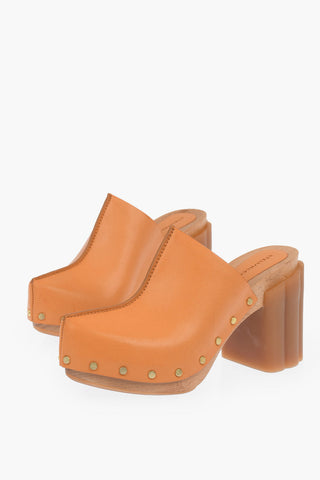 Faux Leather EXTRA Mules with Statement Heel 9 cm