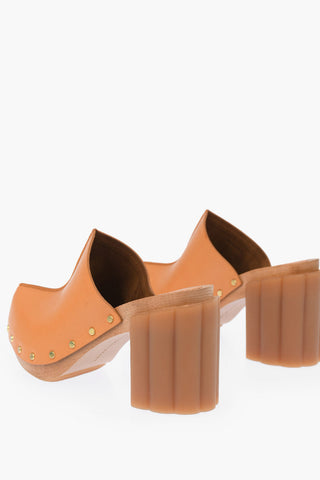 Faux Leather EXTRA Mules with Statement Heel 9 cm