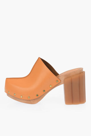 Faux Leather EXTRA Mules with Statement Heel 9 cm