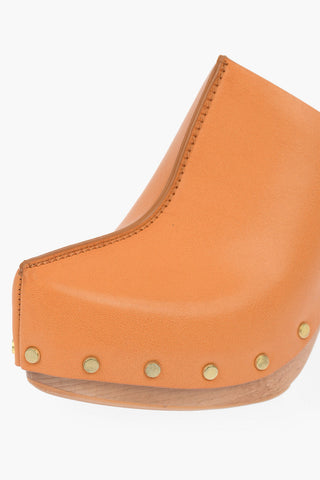 Faux Leather EXTRA Mules with Statement Heel 9 cm