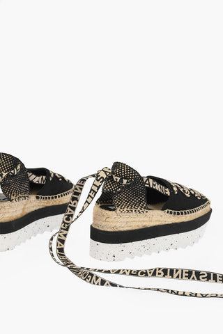 Lace up Espadrilles with Platform 7cm