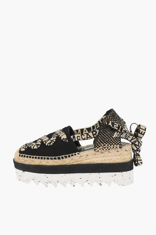 Lace up Espadrilles with Platform 7cm