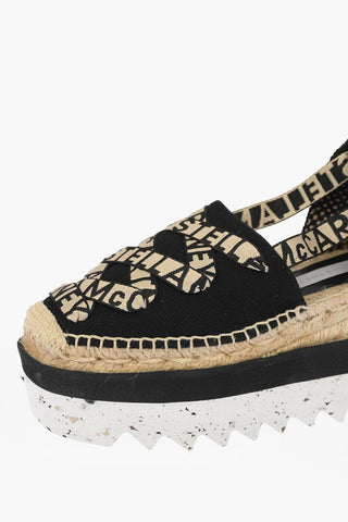 Lace up Espadrilles with Platform 7cm